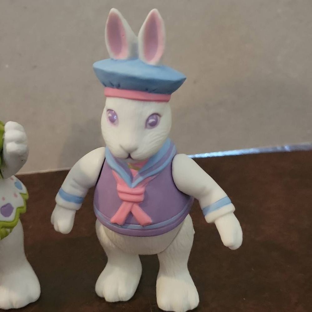 Department 56 Vintage 1984 Jointed Andy Mandy Easter Bunny‎ Rabbit Bisque in box - Picture 4 of 16